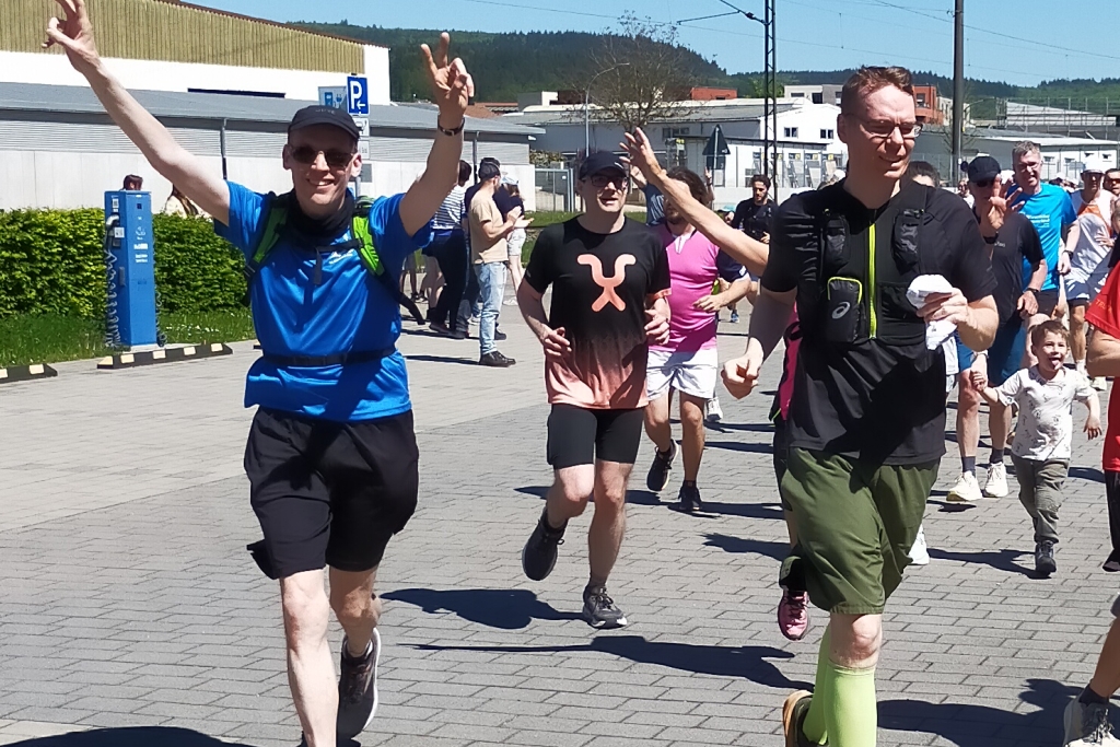 Einlauf an der Verpflegungsstation.